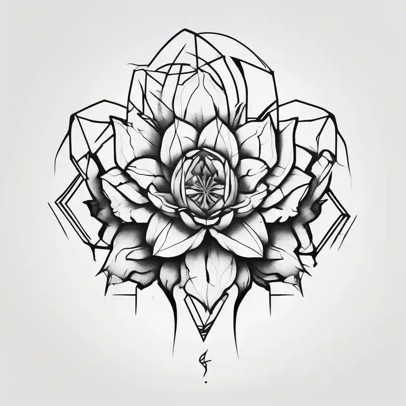 A minimalist flower tattoo that represents a shattered and betrayed gemini woman who fought hard throughout this year. With – Black and White, Black and white